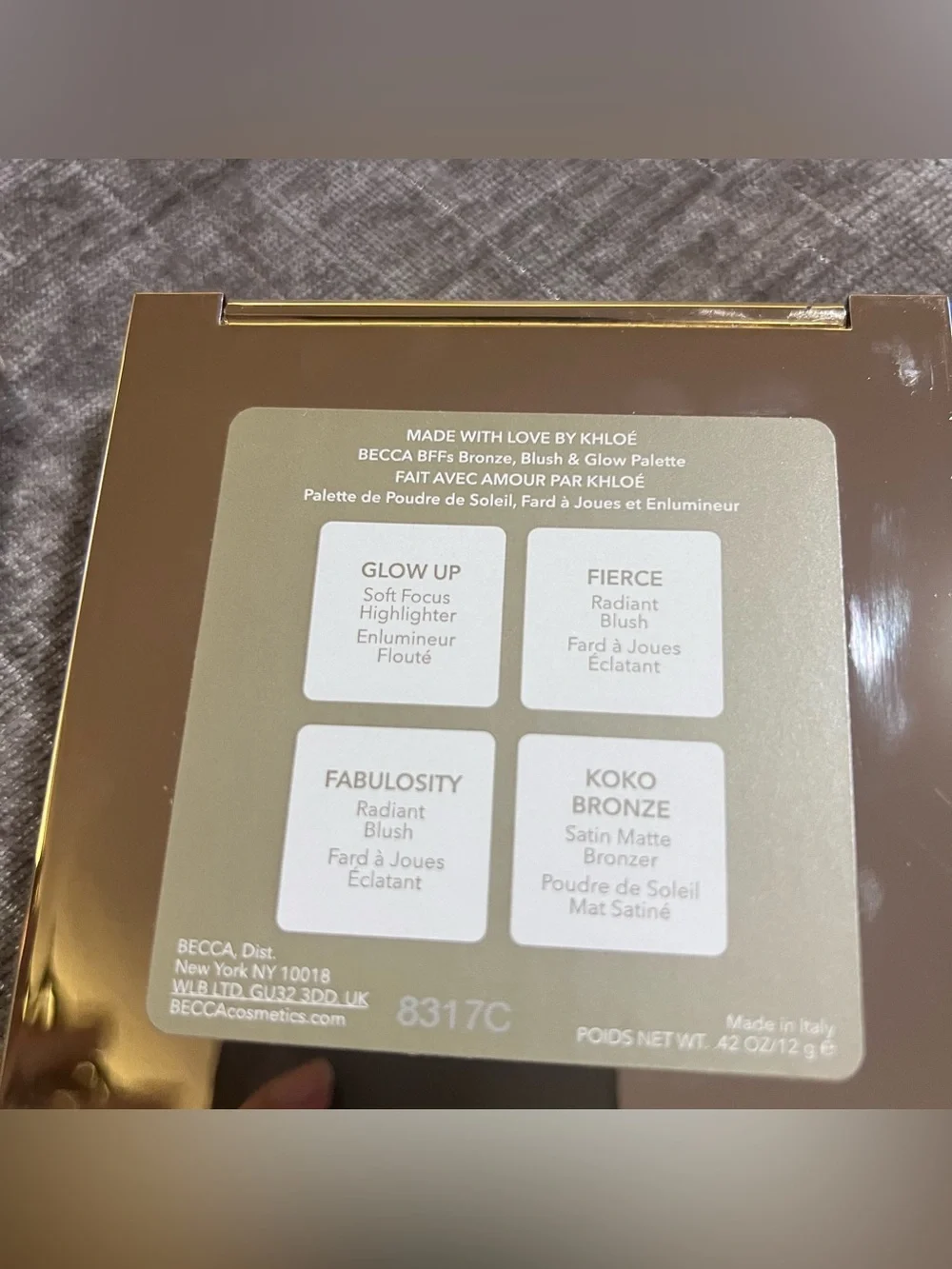 Becca BFF's MADE WITH LOVE BY KHLOE Bronze, Blush, Glow Palette